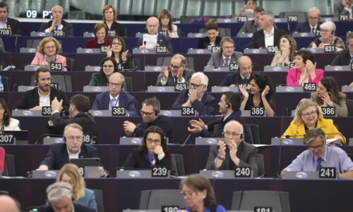 Voting session during the last EU Parliament plenary meeting