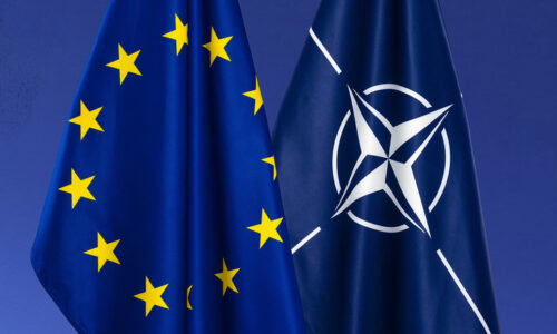 Foreign Affairs - EU and NATO flags