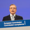 Mario Draghi illustrates in a press conference the content of his report on competitiveness